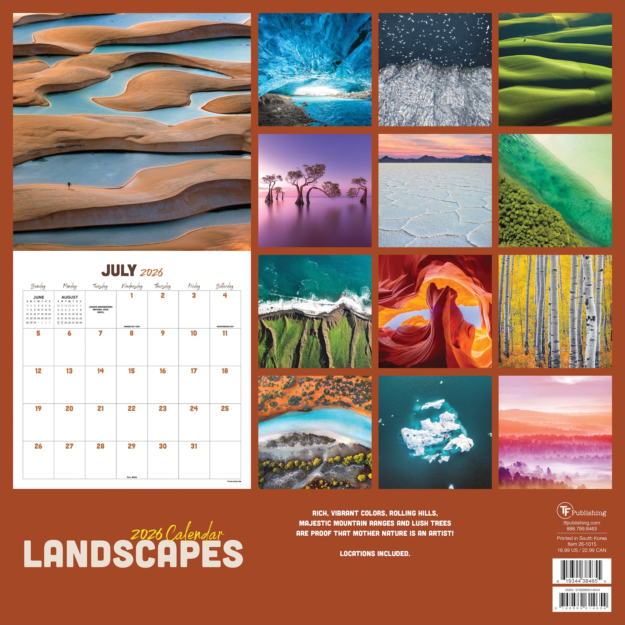 2026 Landscapes Wall Calendar